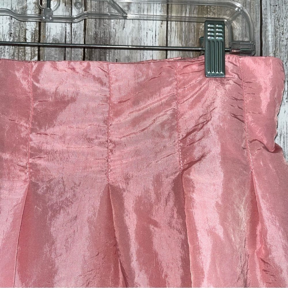 Topshop Pink Taffeta Lantern Mini Skirt Barbiecore - Picture 4 of 6
